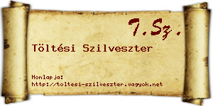 Töltési Szilveszter névjegykártya